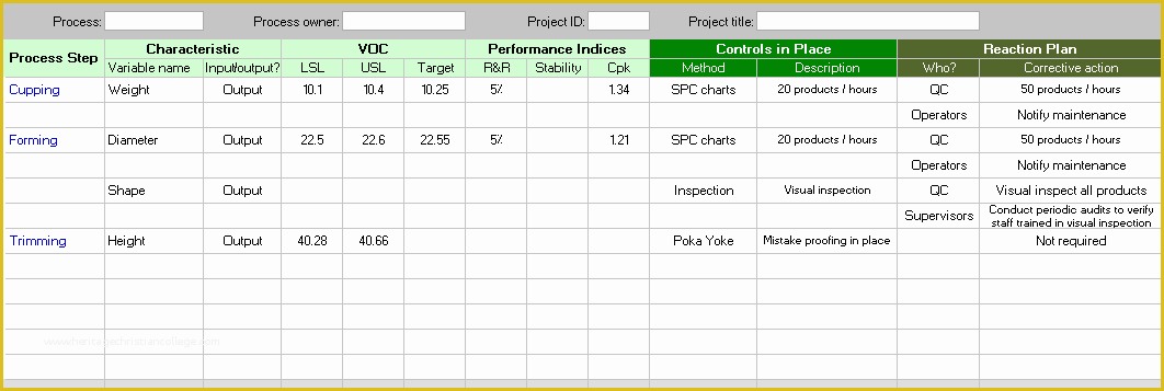 Continuous Improvement Template Free Of 25 Of House Quality Process Improvement Template