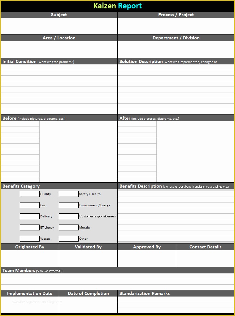 Continuous Improvement Template Free Of Continuous Improvement Template Excel Video Search