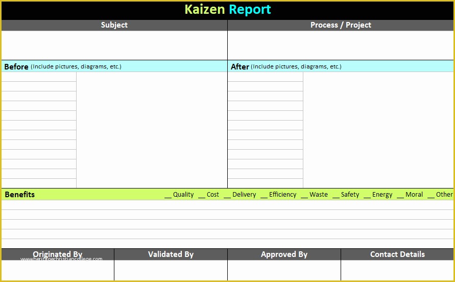 Continuous Improvement Template Free Of Continuous Improvement toolkit