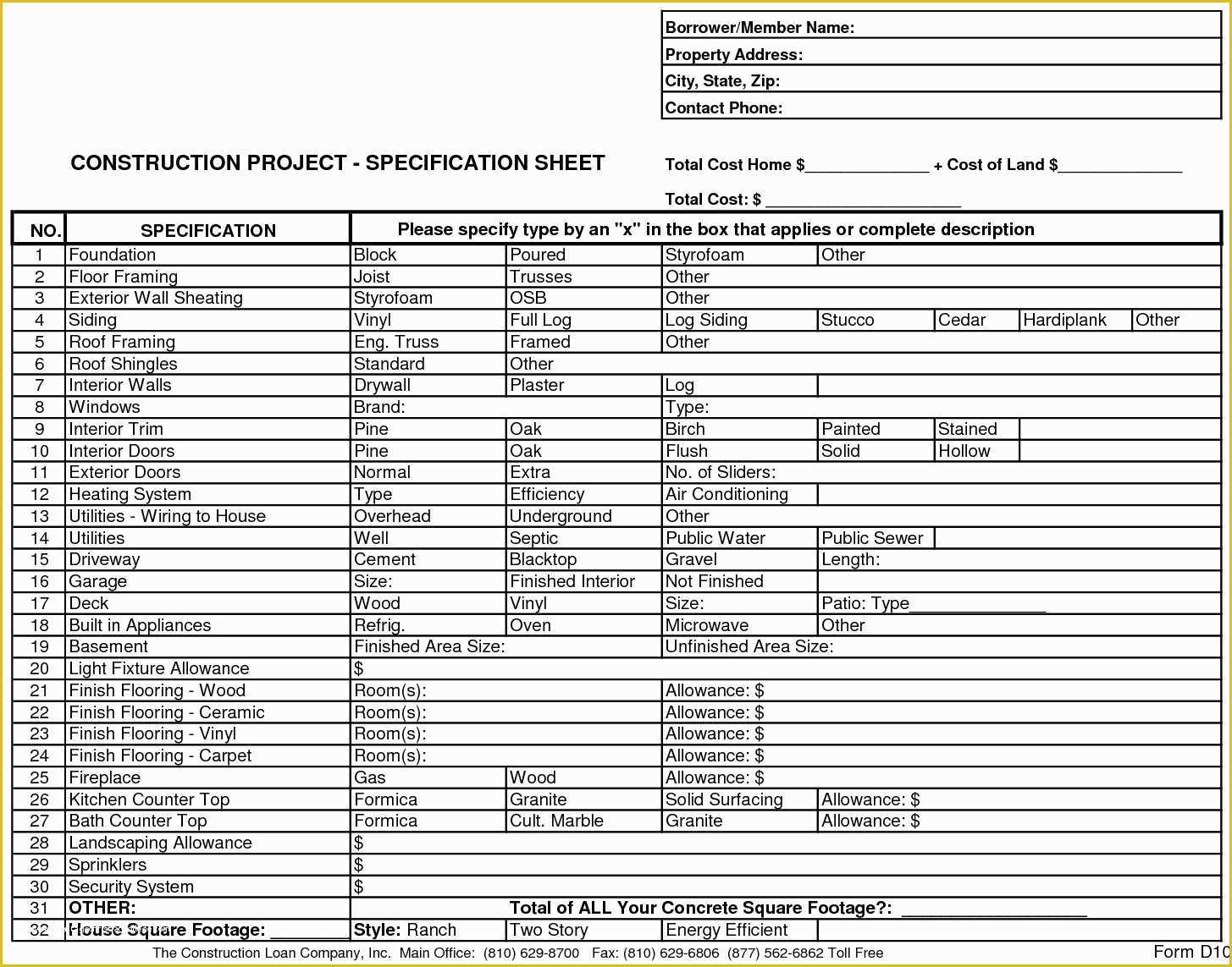 Contractor Bid Sheet Template Free Of Electrical Contractor Bid Sheet Template Templates