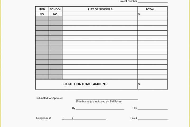 Contractor Bid Sheet Template Free Of Free Bid Sheet Template Excel Silent Auction Download