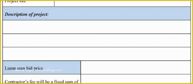 Contractor Bid Sheet Template Free Of Proposal Sheet Template