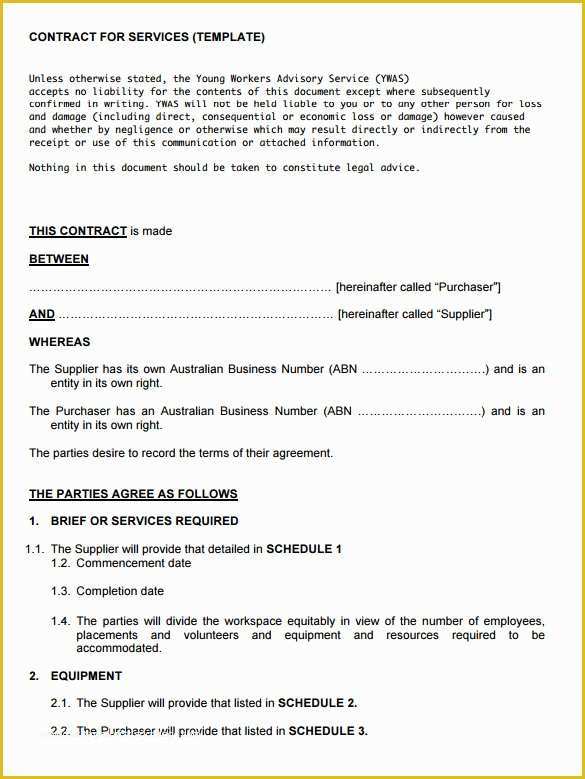 Contractor Service Agreement Template Free Of 12 Service Contract Templates Pdf Doc