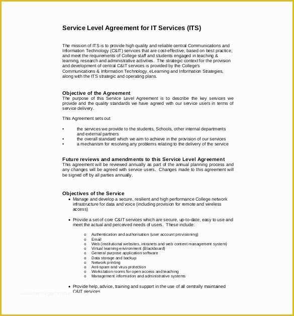 Contractor Service Agreement Template Free Of 36 Service Agreement Templates Word Pdf