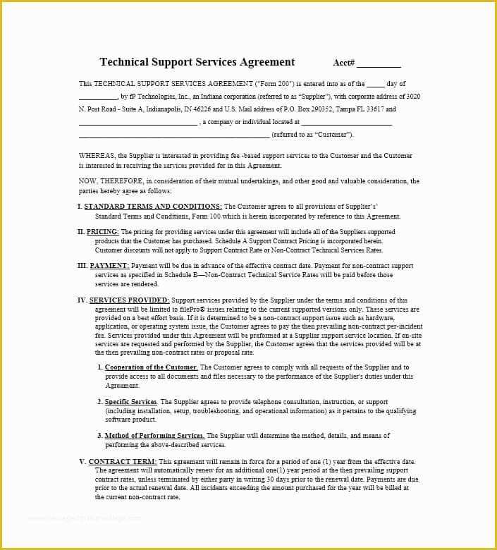 Contractor Service Agreement Template Free Of 50 Professional Service Agreement Templates & Contracts