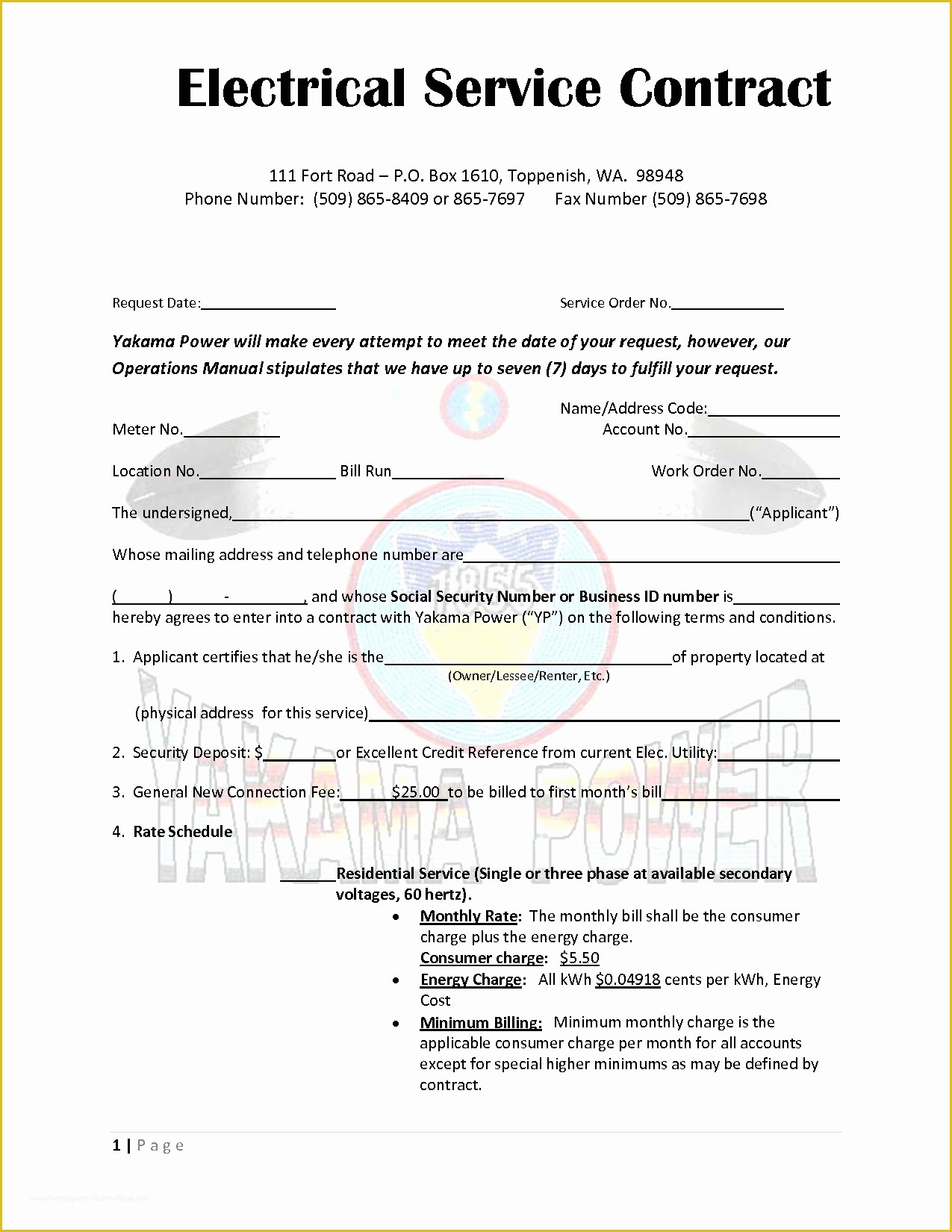 Contractor Service Agreement Template Free Of Service Contract Template