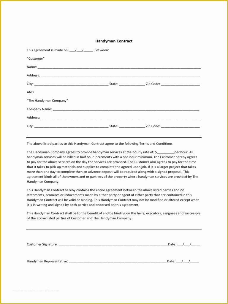 Contractor Service Agreement Template Free Of Writing Service Agreement Contracts Service Agreement