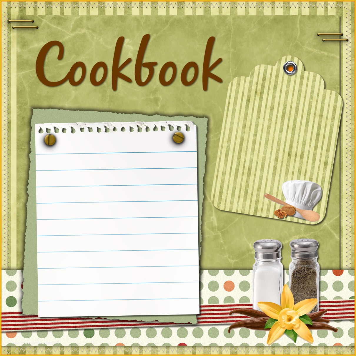 Cookbook Page Template Free Of Cookbook Cover Template