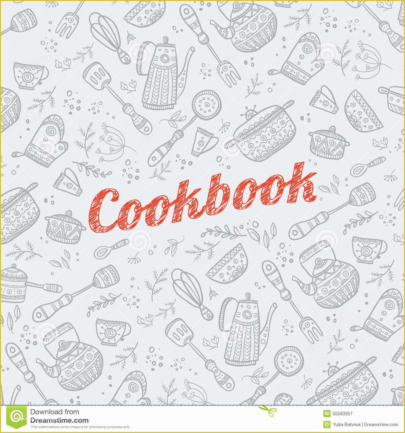 cookbook-page-template-free-of-cookbook-cover-with-kitchen-items-stock