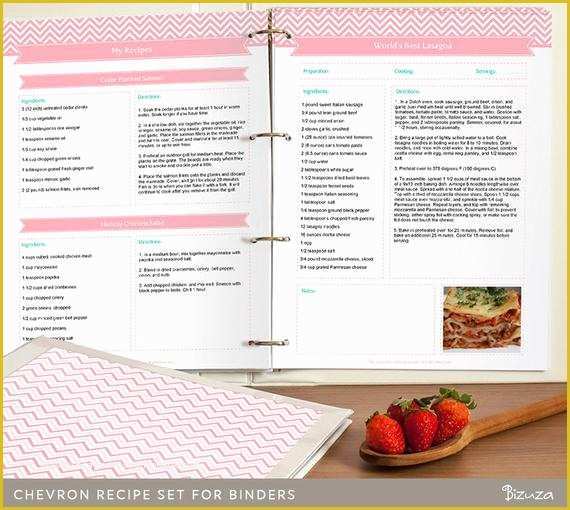 Cookbook Page Template Free Of Diy Recipe Binder Printable and Customizable Recipe by Bizuza