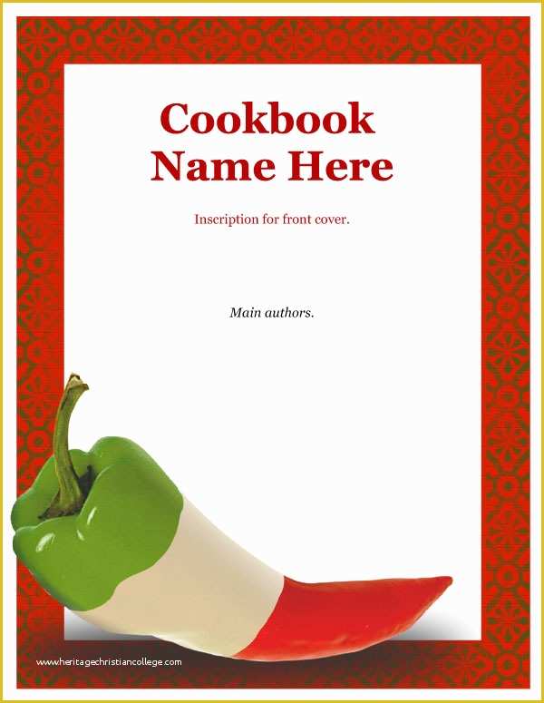 Cookbook Page Template Free Of Mexican Cookbook Front Cover Software
