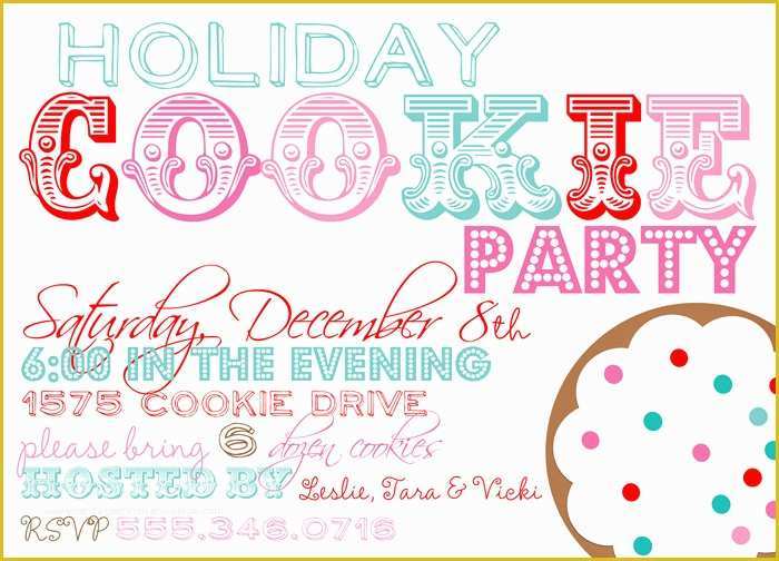 Cookie Flyer Template Free Of 7 Best Of Holiday Party Flyer Christmas Cookie