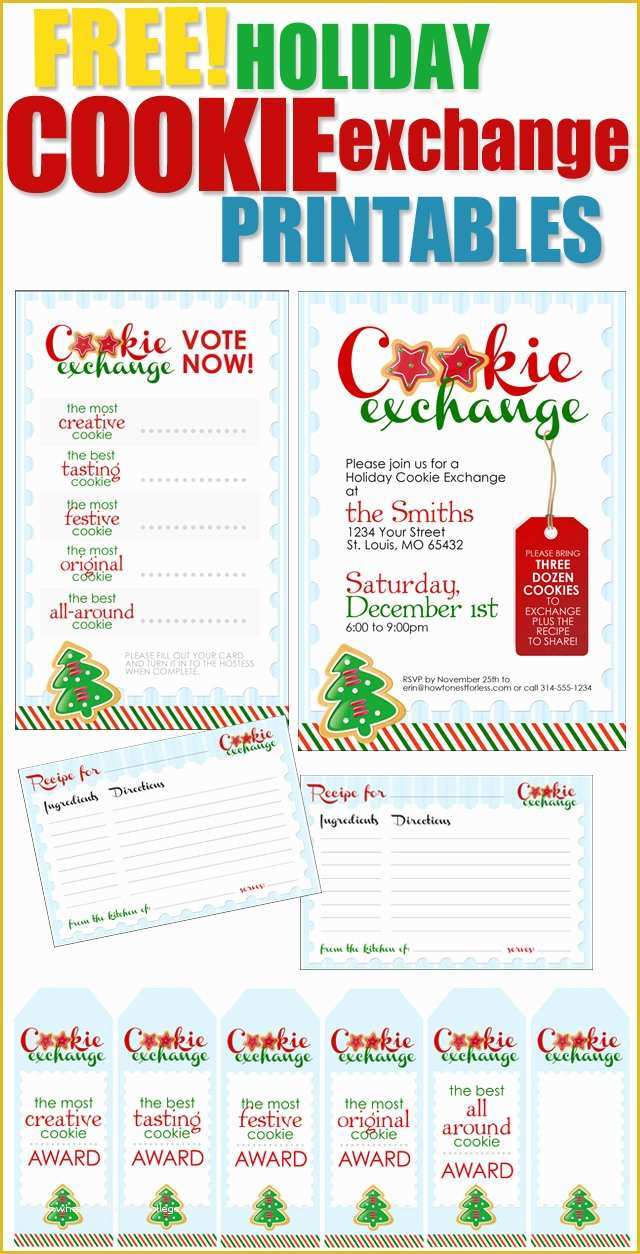 Cookie Flyer Template Free Of Cookie Exchange Party Free Printables How to Nest for