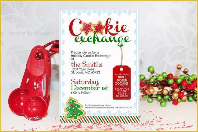 Cookie Flyer Template Free Of Cookie Exchange Party Free Printables How to Nest for