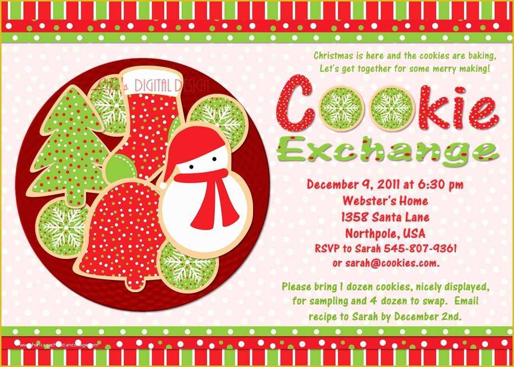 Cookie Flyer Template Free Of Cookie Exchange Party Invitation Customizable Printable 4x6 or