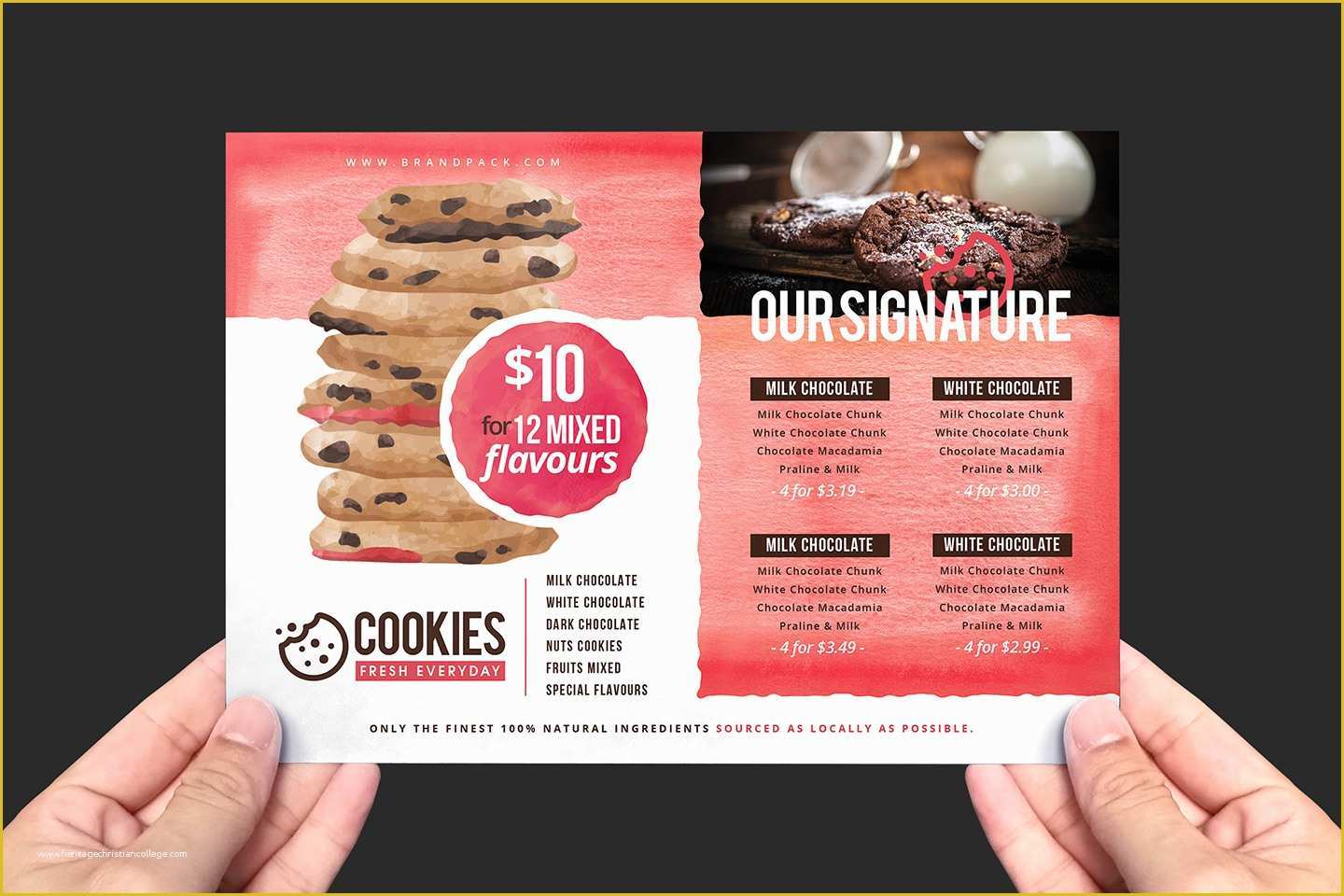 Cookie Flyer Template Free Of Cookie Shop Flyer Template for Shop &amp; Illustrator