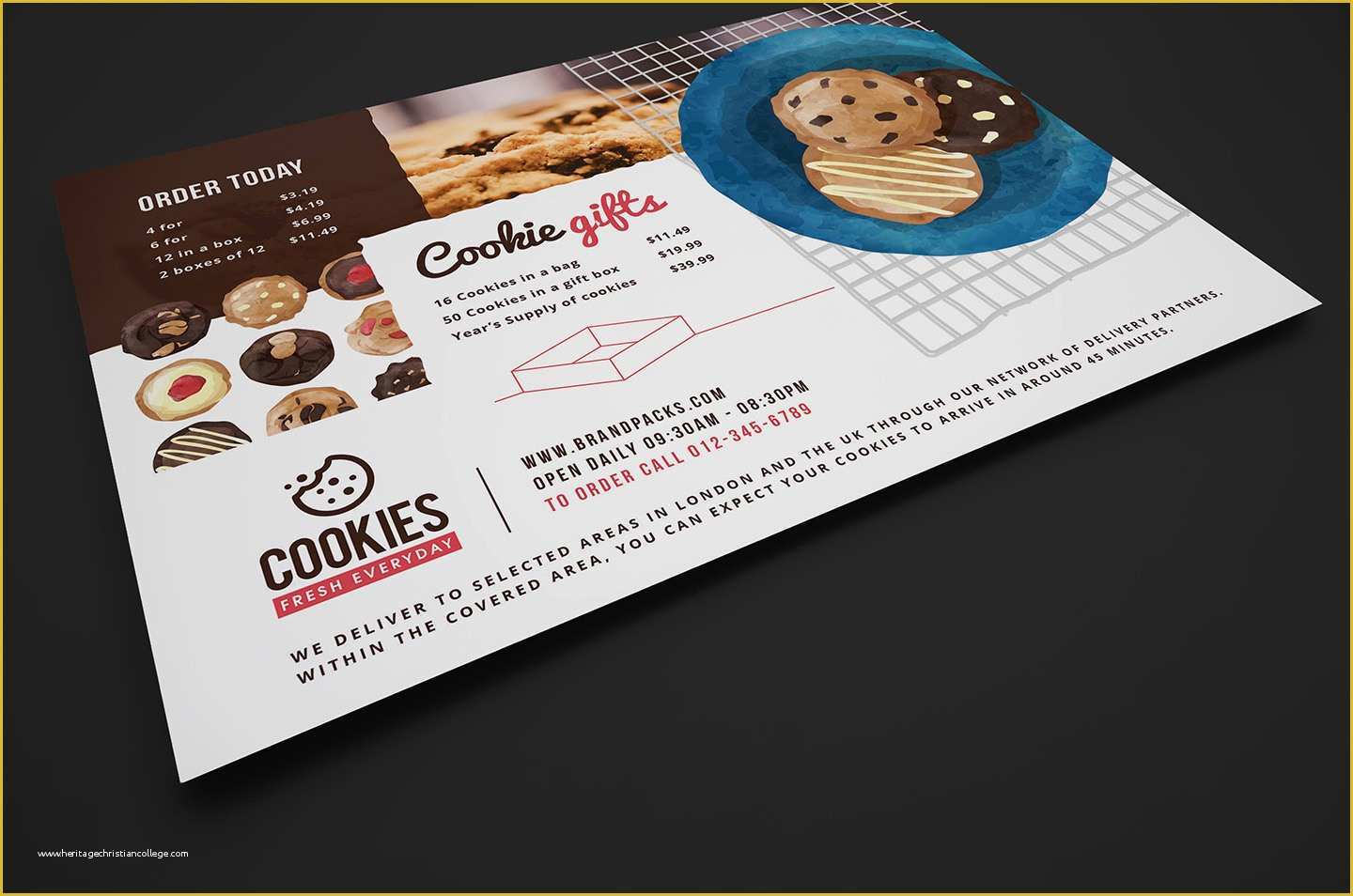 Cookie Flyer Template Free Of Cookie Shop Flyer Template V2 Brandpacks