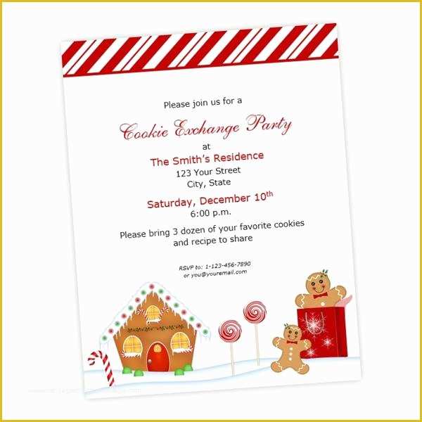 Cookie Flyer Template Free Of Gingerbread House Cookie Exchange Christmas Party Flyer