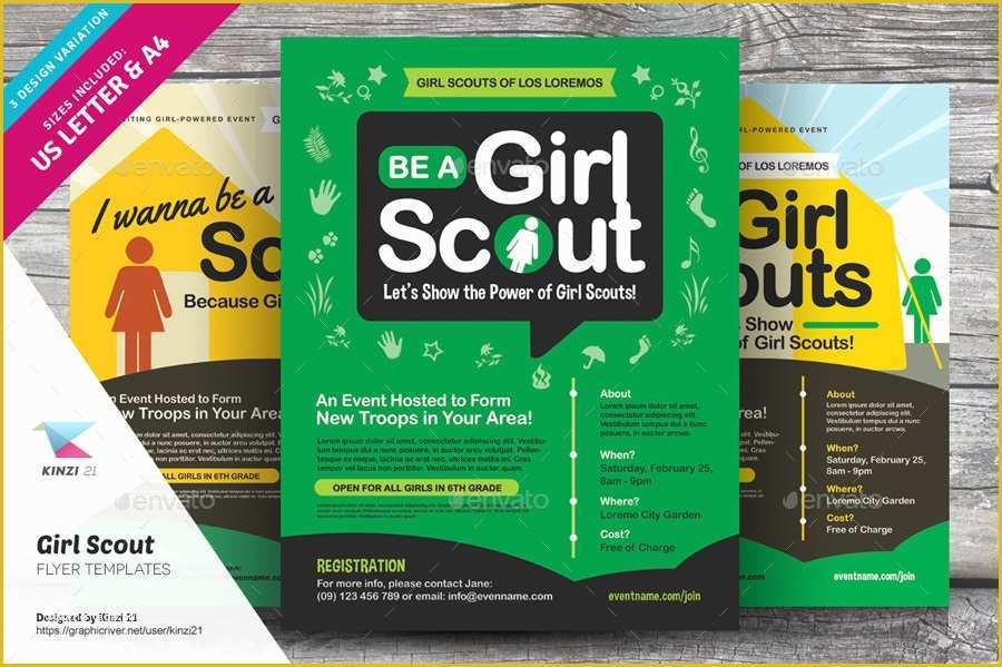 Cookie Flyer Template Free Of Girl Scout Flyer Templates by Kinzi21