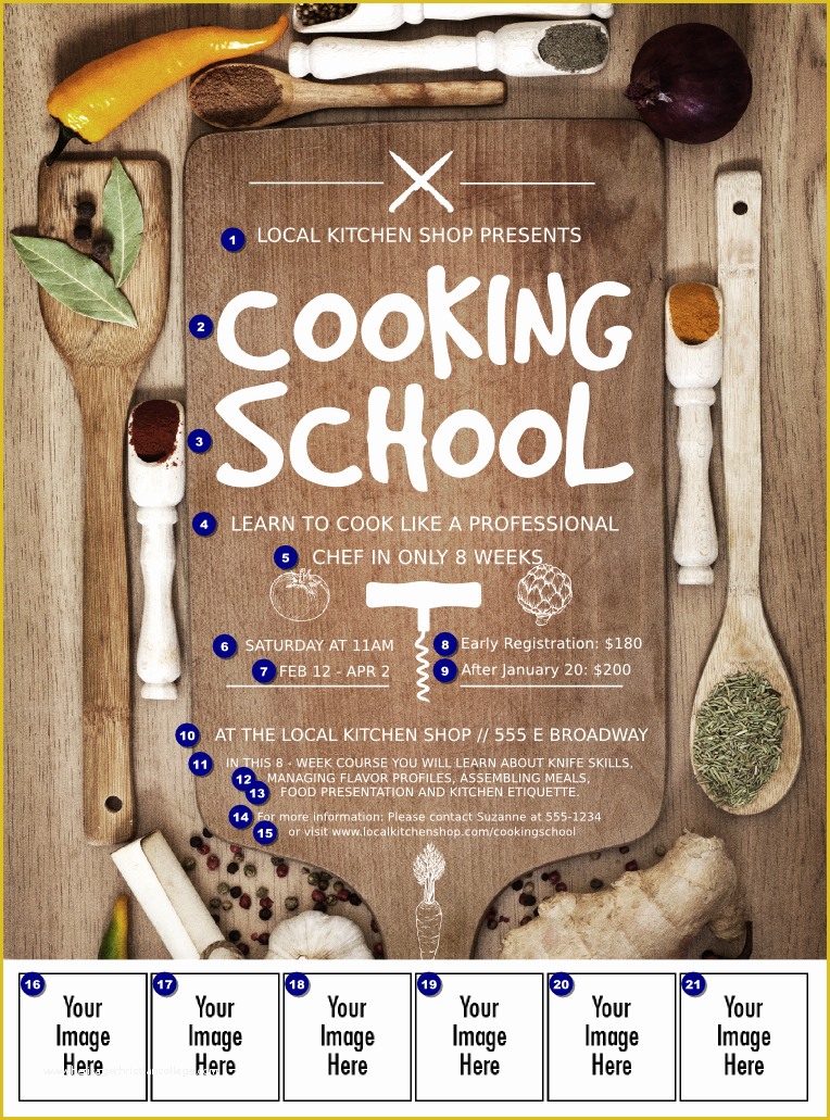 Cooking Flyers Templates Free Of Cooking Class Flyer Cooking School Logo Flyer