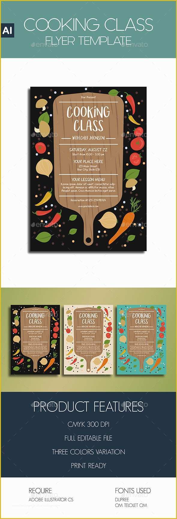 Cooking Flyers Templates Free Of Cooking Class Flyer Template by Lyllopop