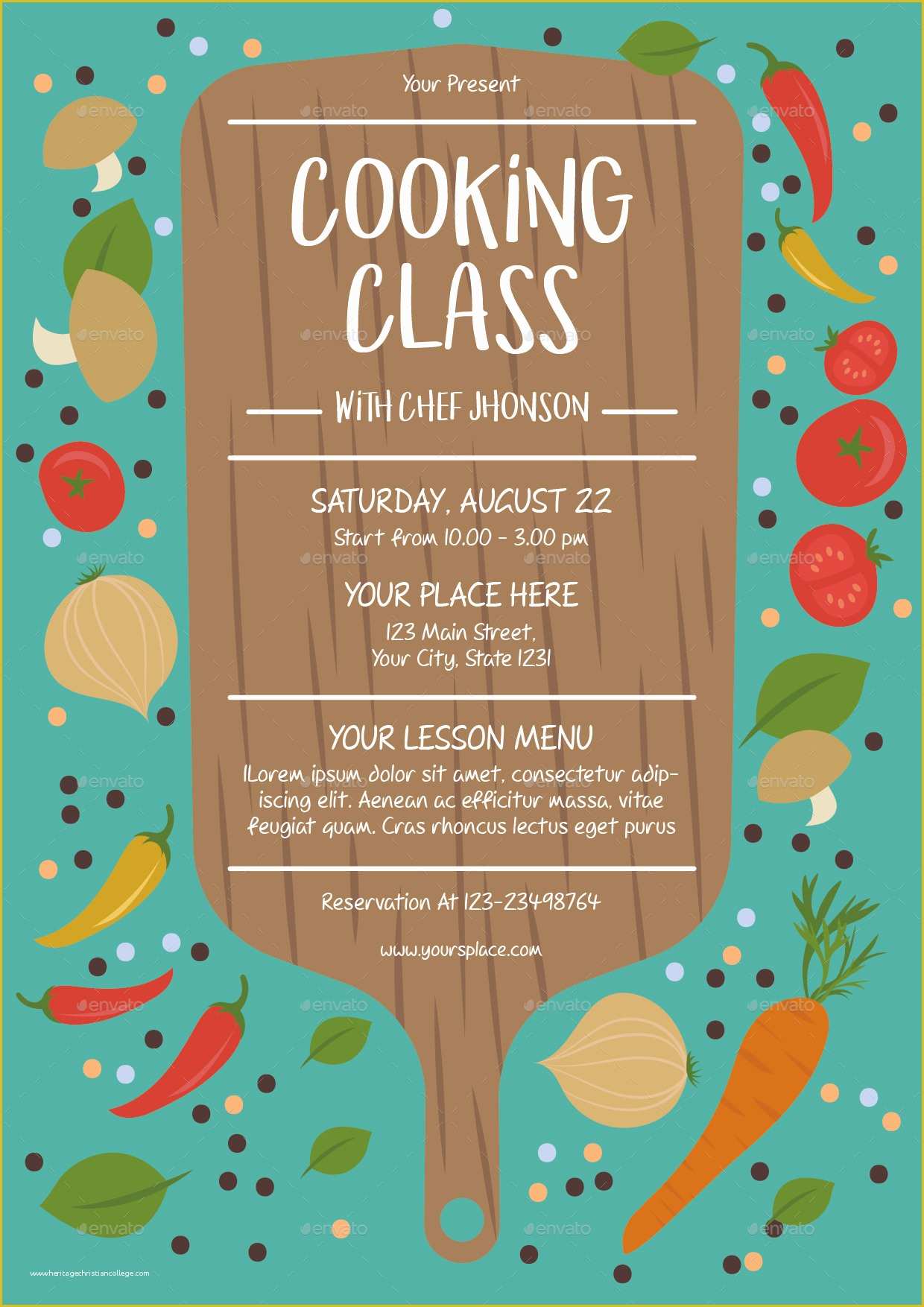 Cooking Flyers Templates Free Of Cooking Class Flyer Template by Lyllopop
