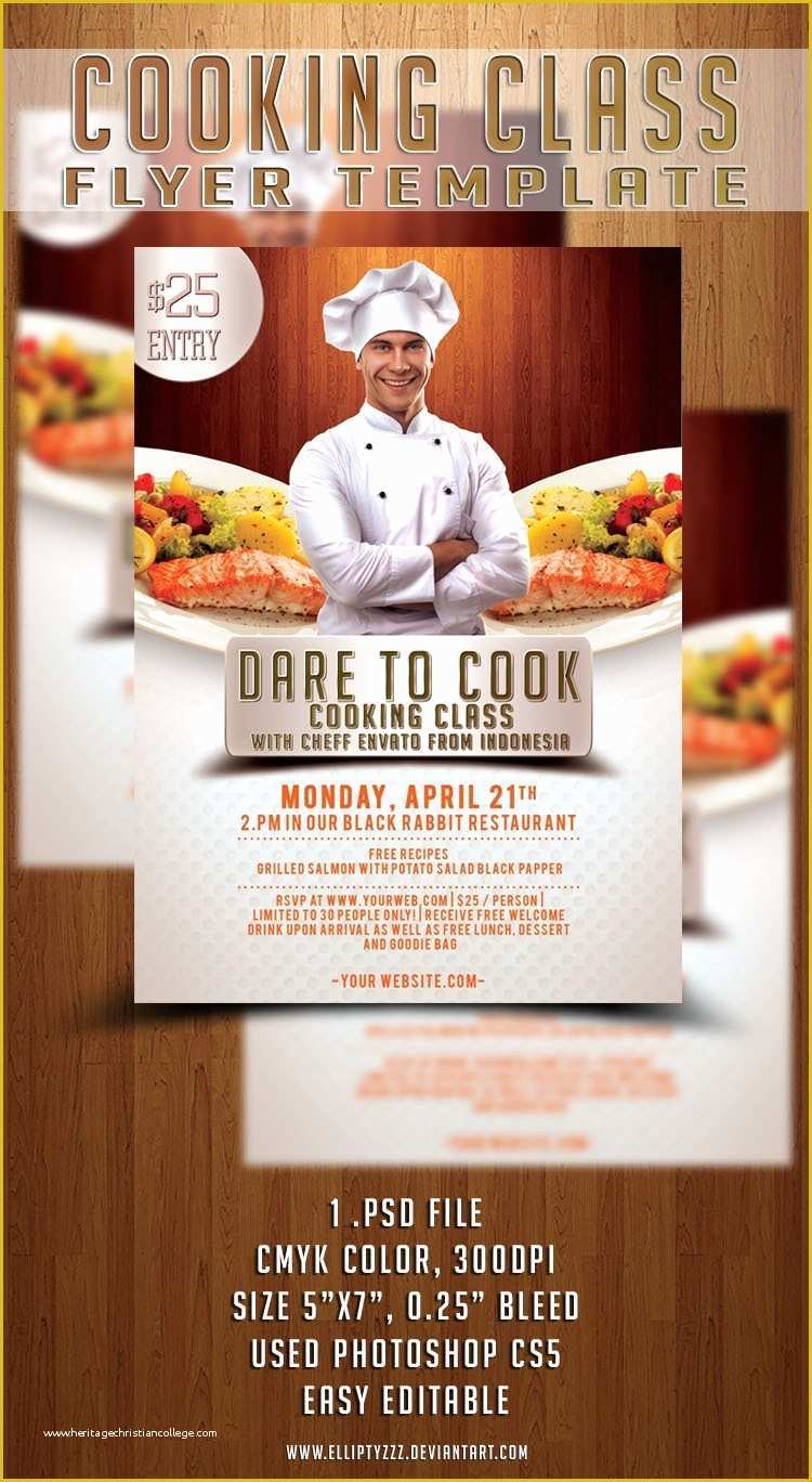 Cooking Flyers Templates Free Of Cooking Class Flyer Template