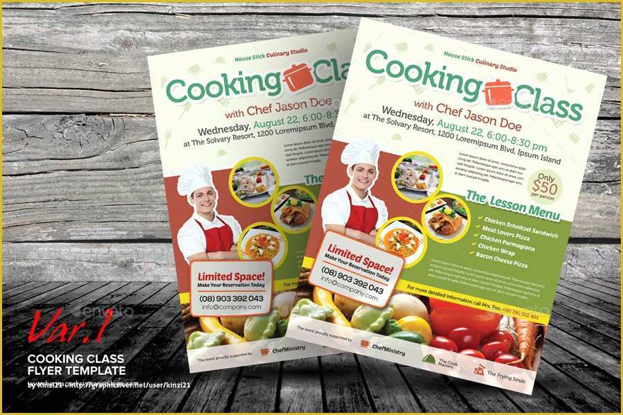 Cooking Flyers Templates Free Of Cooking Class Flyers by Kinzi21