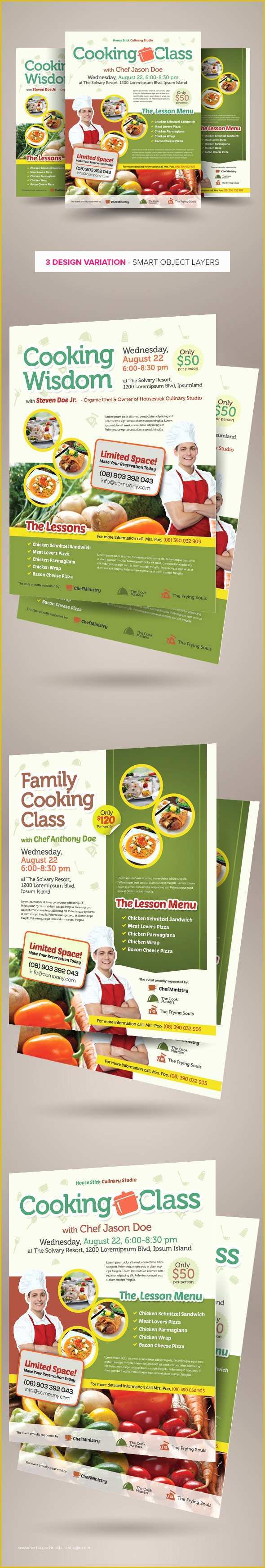 Cooking Flyers Templates Free Of Cooking Class Flyers On Behance