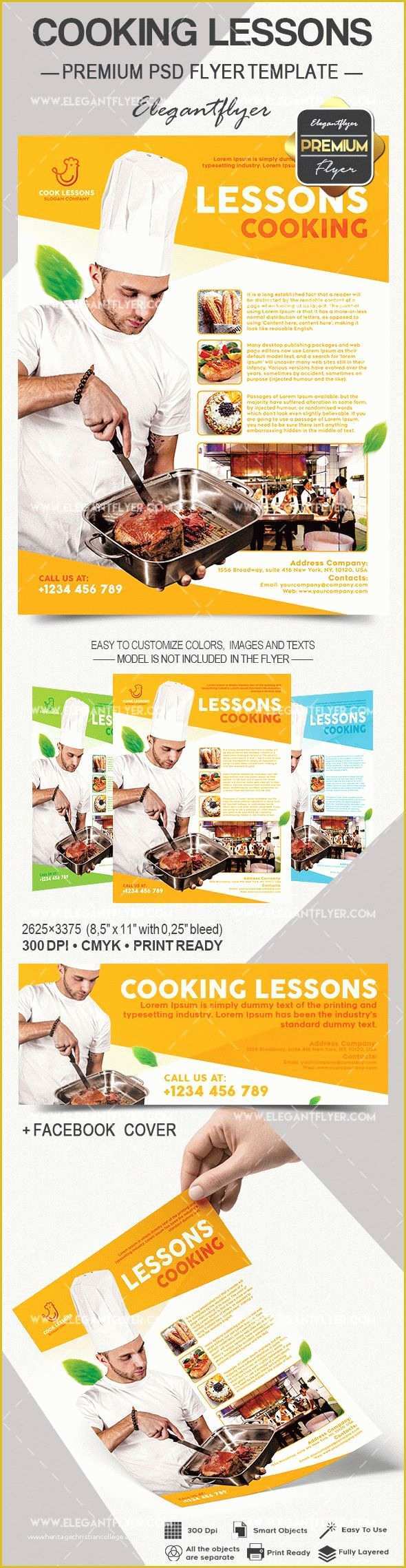 Cooking Flyers Templates Free Of Cooking Lessons – Flyer Psd Template – by Elegantflyer