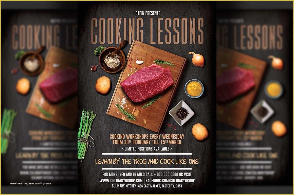 Cooking Flyers Templates Free Of Cooking Lessons Flyer Template Flyer Templates