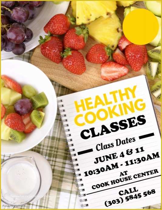 Cooking Flyers Templates Free Of Copy Of Healthy Cooking Flyer Template