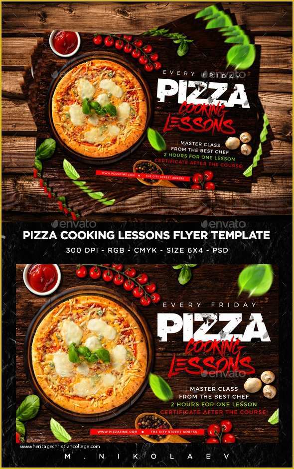 Cooking Flyers Templates Free Of Pizza Cooking Lessons Flyer by Maksn