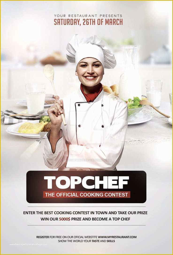 Cooking Flyers Templates Free Of top Chef Contest Flyer Template by Yczcreative On Deviantart