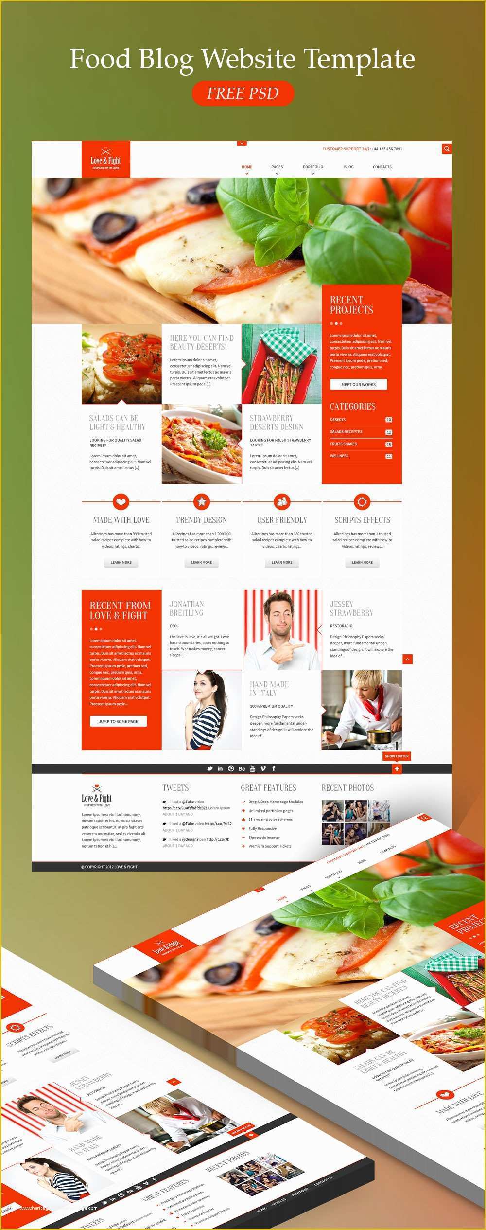 Cooking Website Templates Free Download Of Food Blog Website Template Free Psd Download Download Psd