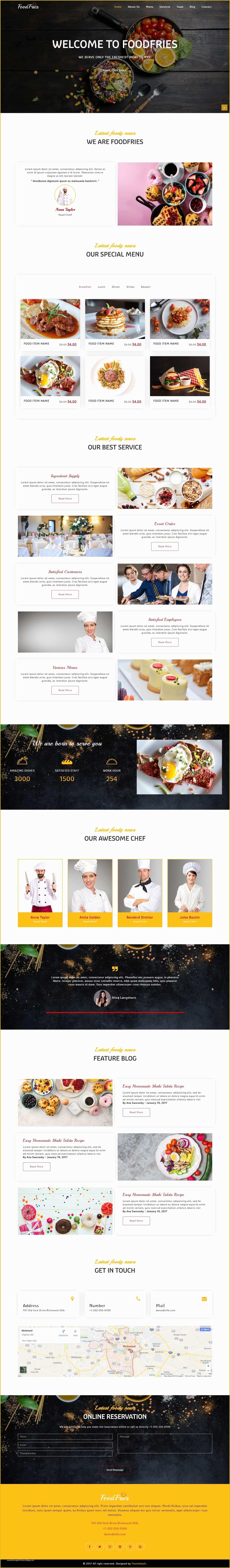 Cooking Website Templates Free Download Of Foodfries Best Restaurant Website Templates HTML5