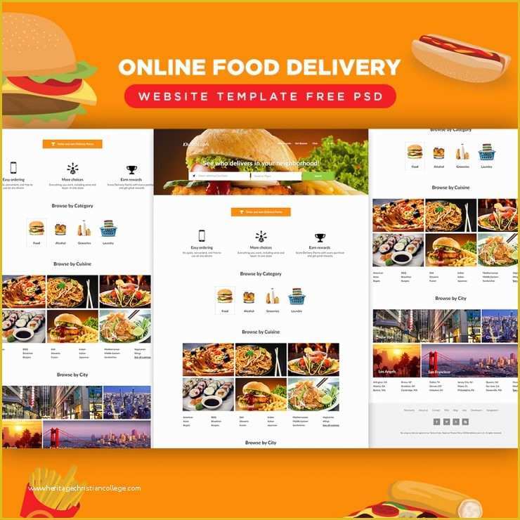 Cooking Website Templates Free Download Of Line Food Delivery Website Template Free Psd Download