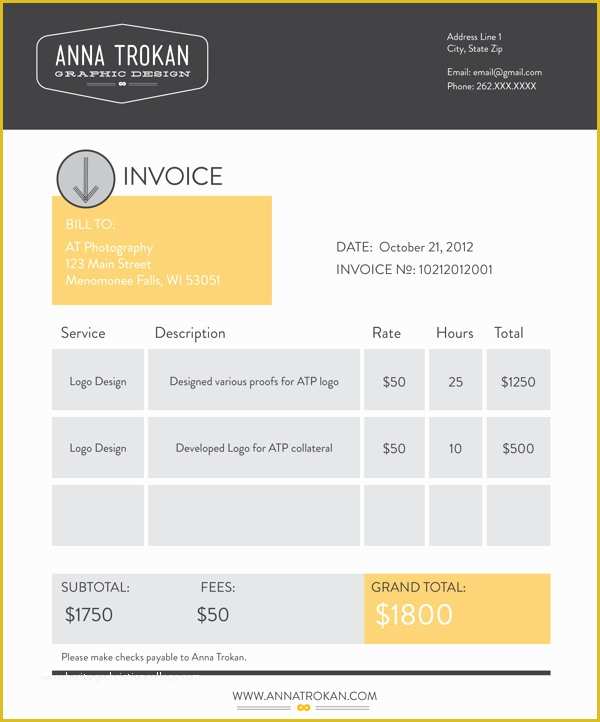 Cool Invoice Template Free Of 10 Best Of Cool Invoice Template Creative Invoice