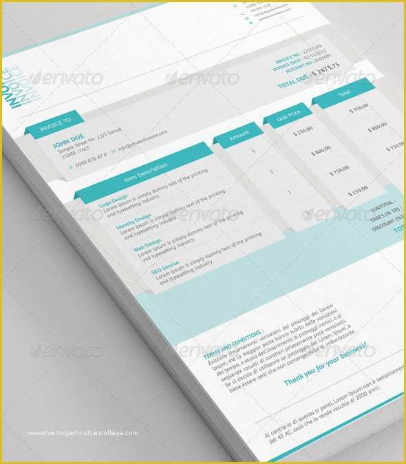 Cool Invoice Template Free Of 20 Creative Invoice & Proposal Template Designs