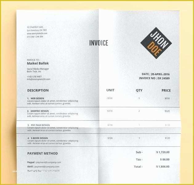 Cool Invoice Template Free Of Cool Invoice Template Free Make Your Own Invoice Template