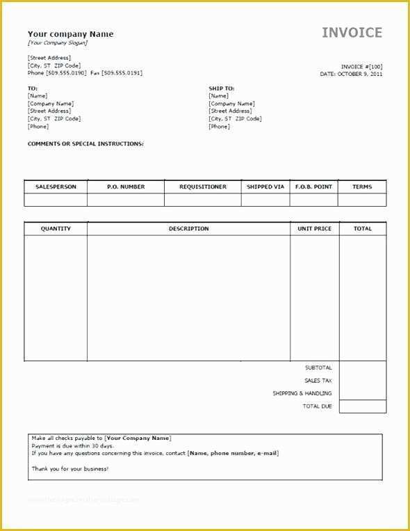 Cool Invoice Template Free Of Cool Invoice Template Free Make Your Own Invoice Template
