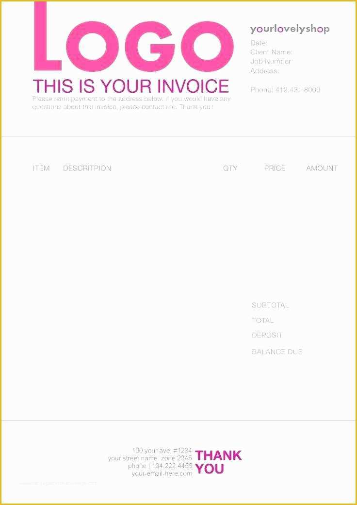Cool Invoice Template Free Of Cool Invoice Template – Shanon