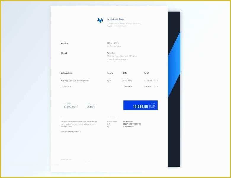 Cool Invoice Template Free Of Invoice Design Invoice Template Xls Free Download Cool