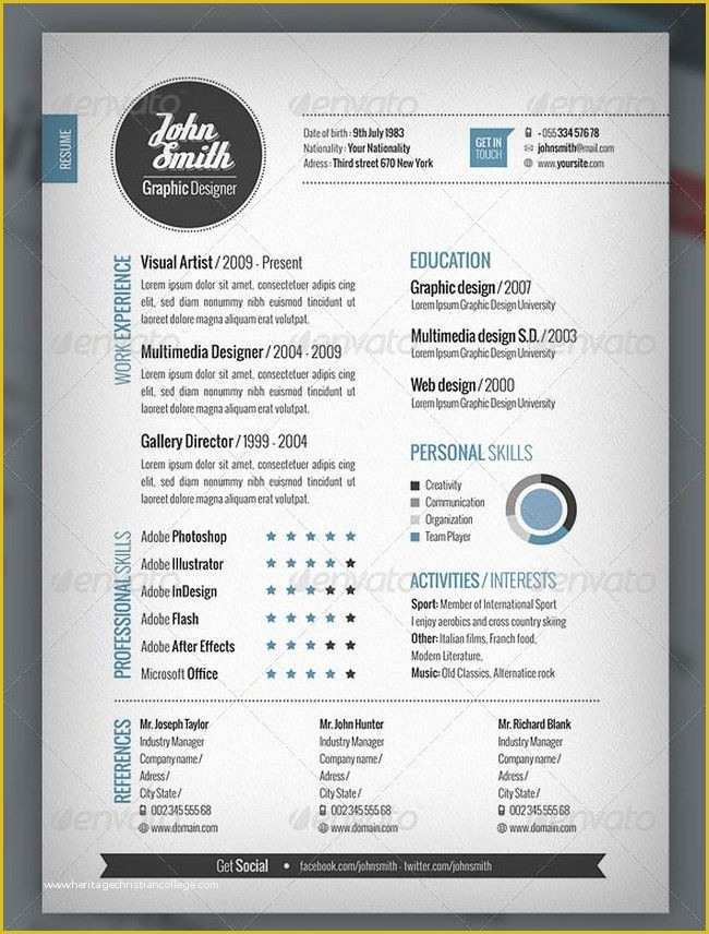 Cool Resume Templates Free Of Unique Selection Of Creative Cv Templates and Layouts
