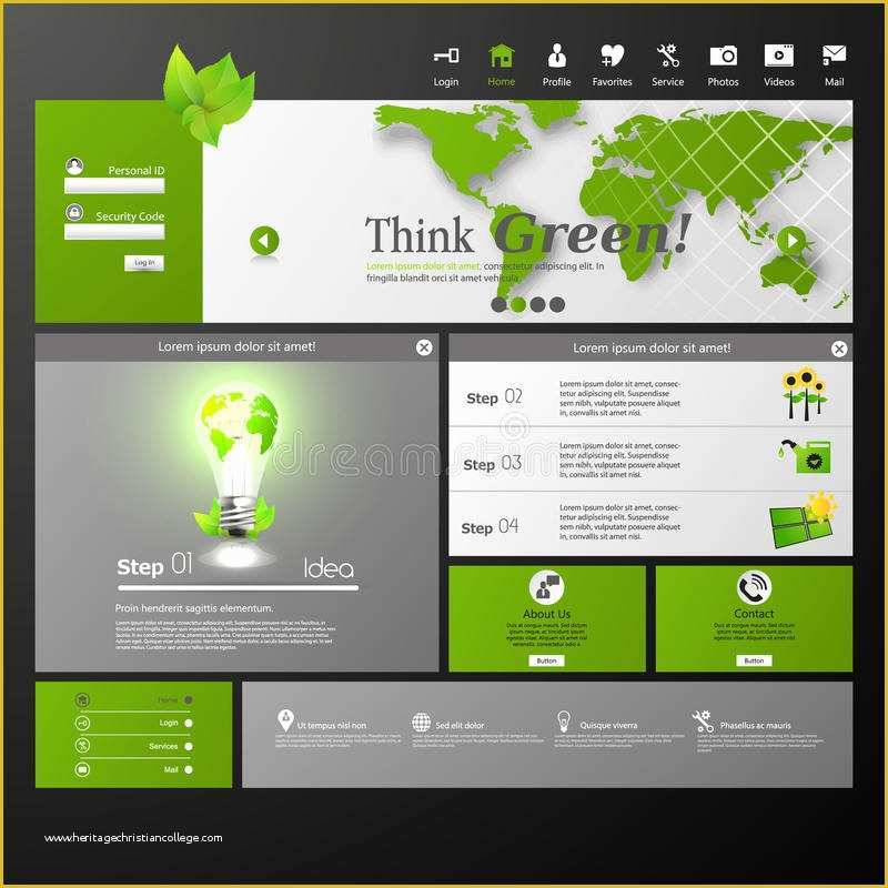 Copyright Free Website Templates Of Clean Eco Modern Website Template Royalty Free Stock