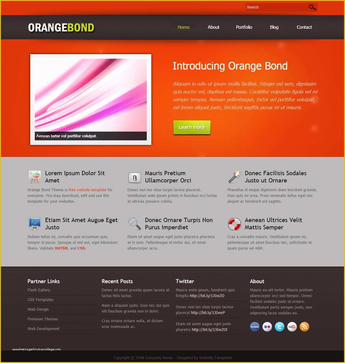 copyright-free-website-templates-of-orange-bond-free-templates