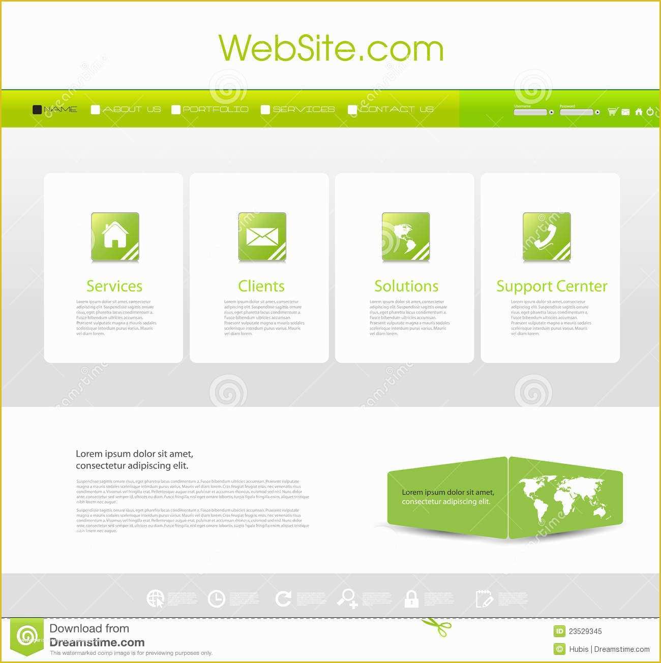 Copyright Free Website Templates Of Website Menu Template Stock Vector Illustration Of Line