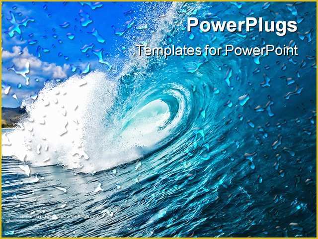 Coral Reef Powerpoint Template Free Of A Perfect Blue Wave Breakin Over Coral Reef Powerpoint