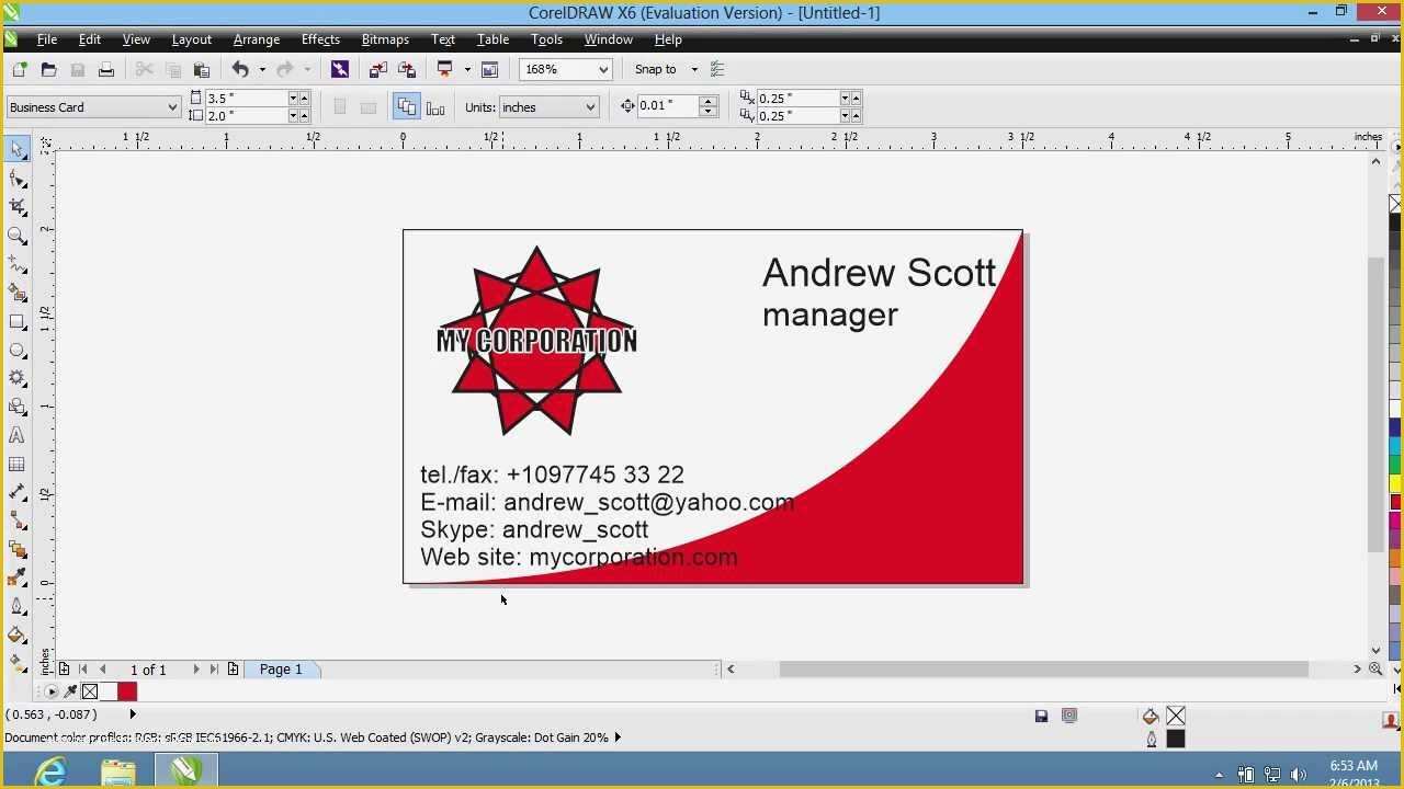 Corel Website Creator Templates Free Of How to Create Business Cards In Coreldraw