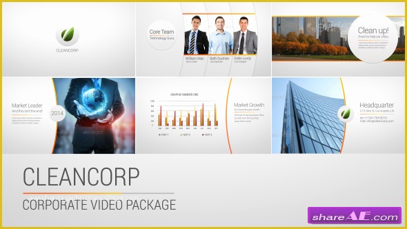 Corporate after Effects Template Free Of Cleancorp Corporate Video Package after Effects